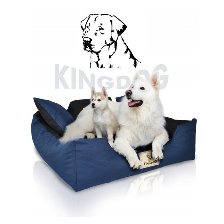 Grote honden- en kattenmand 75 x 65 AIO Kingdog Blauw - maat M