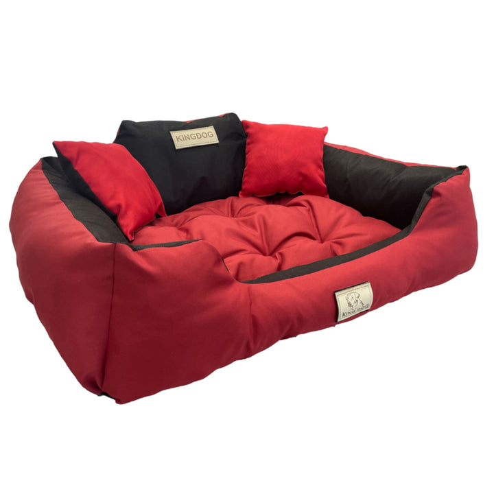 Groot honden- en kattenbed AIO Kingdog 75 x 65 Rood - maat M