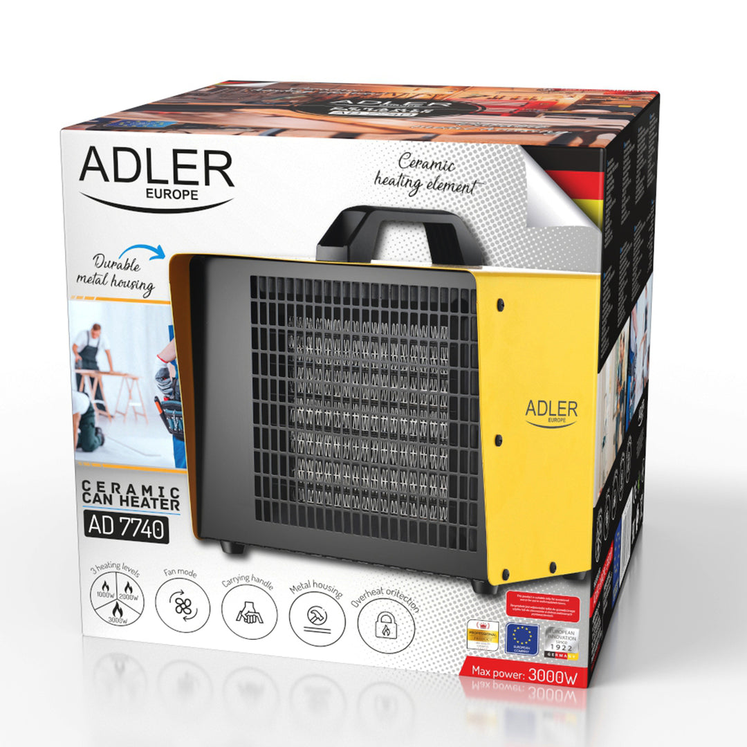 3000W keramische heater Adler AD 7740 met thermostaat