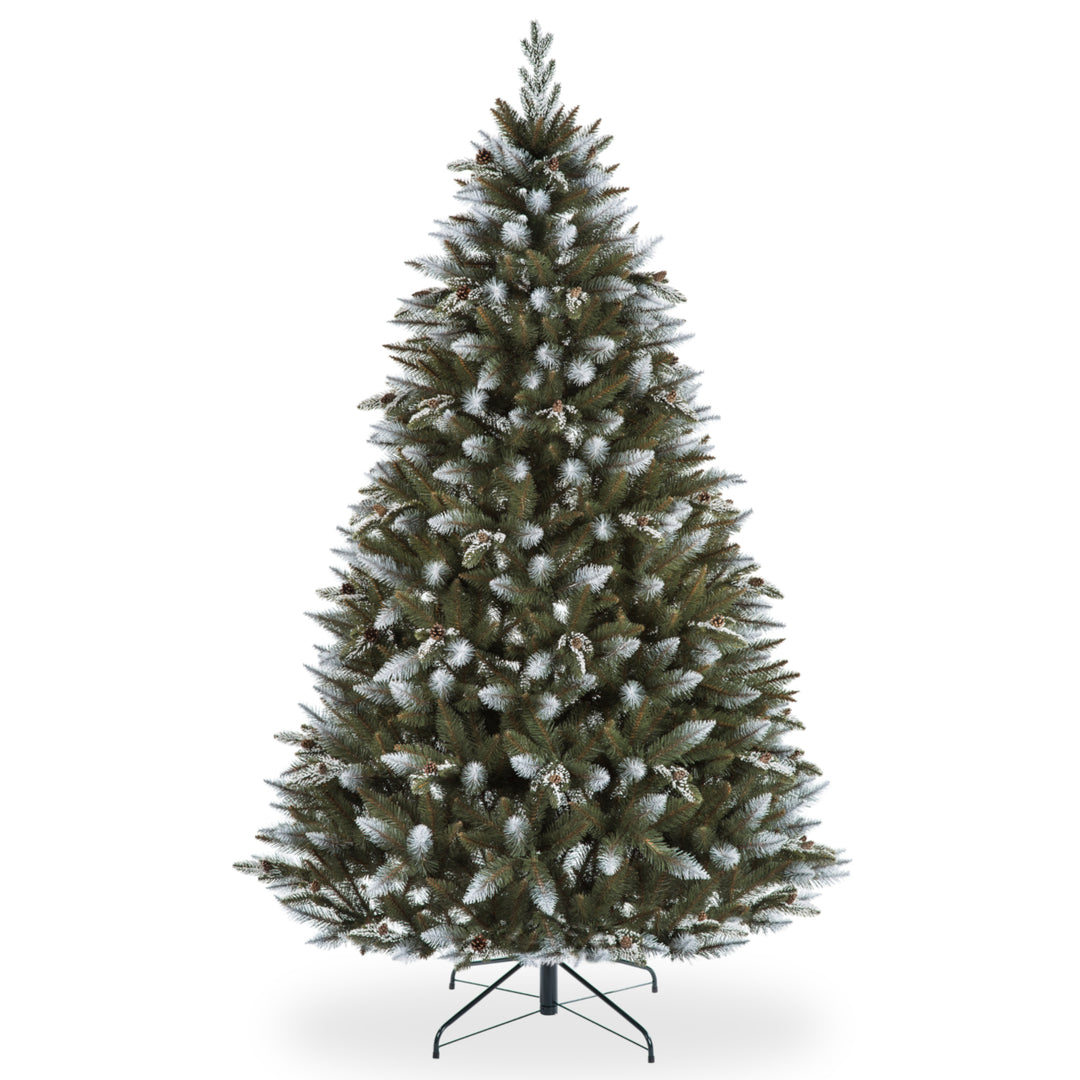 Kerstboom gemaakt van premium PVC besneeuwd sparrenhout met PE takken 220