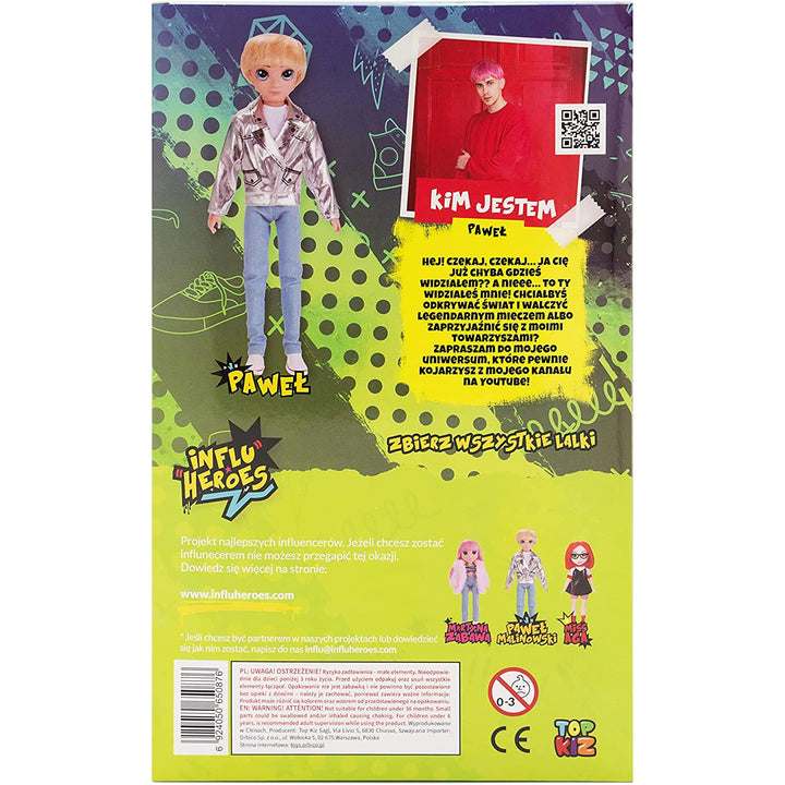 Influ Heroes Pawel Malinowski pop en set met accessoires en schone kleding