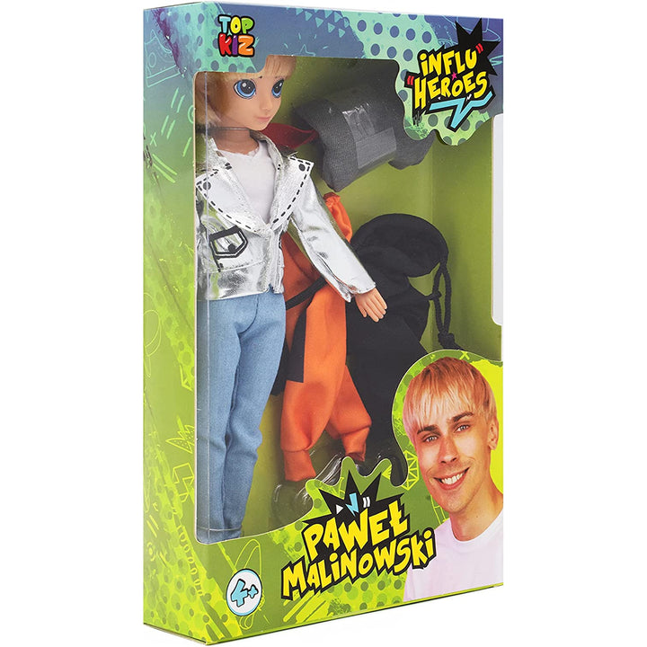 Influ Heroes Pawel Malinowski pop en set met accessoires en schone kleding