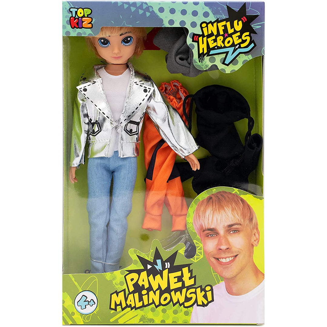 Influ Heroes Pawel Malinowski pop en set met accessoires en schone kleding