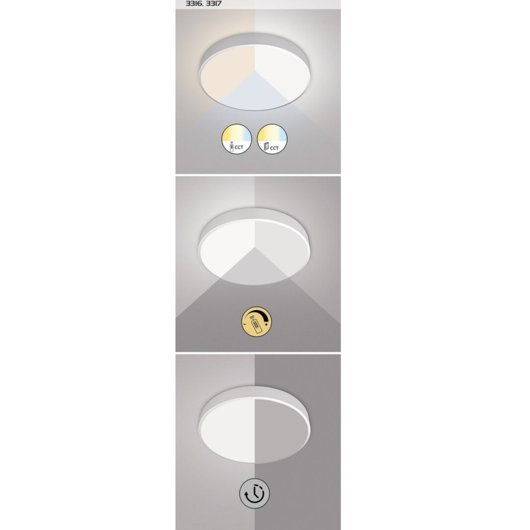 Plafondlamp Tesia, ind. Plafond. Rabalux LED 60W, zwart, 60cm