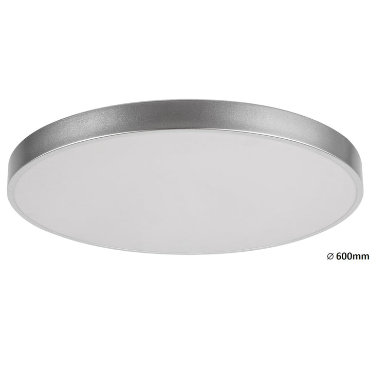 Plafondlamp Tesia, ind. Plafond. Rabalux LED 60W, zilver, 60cm