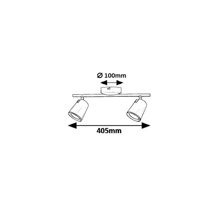 Lampe projecteur Solange Rabalux spot 2x, LED 12W, blanc, moderne