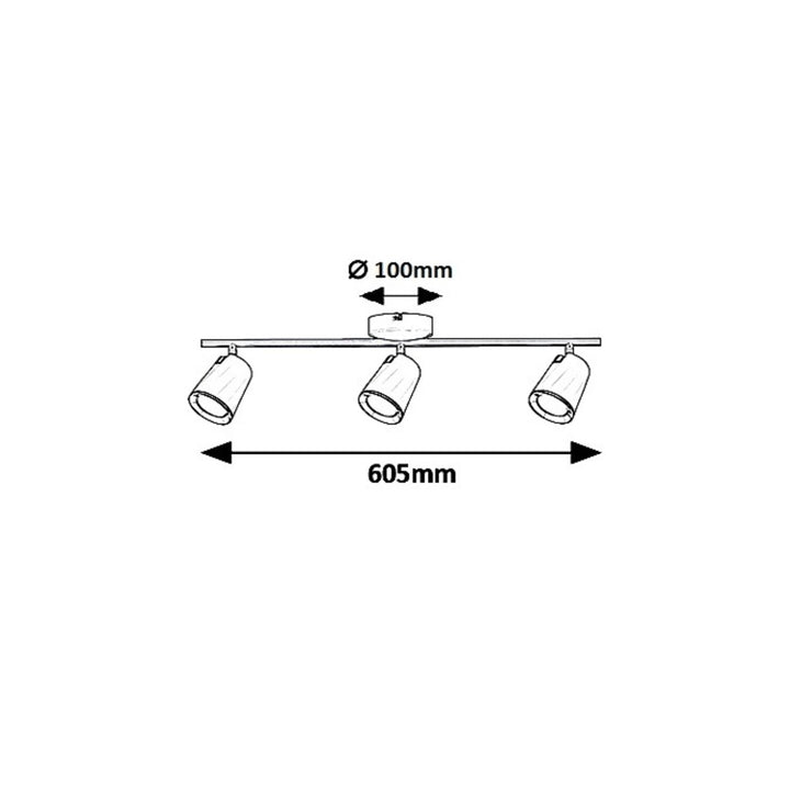 Solange Rabalux spotlamp 3x, LED 18W, wit, modern