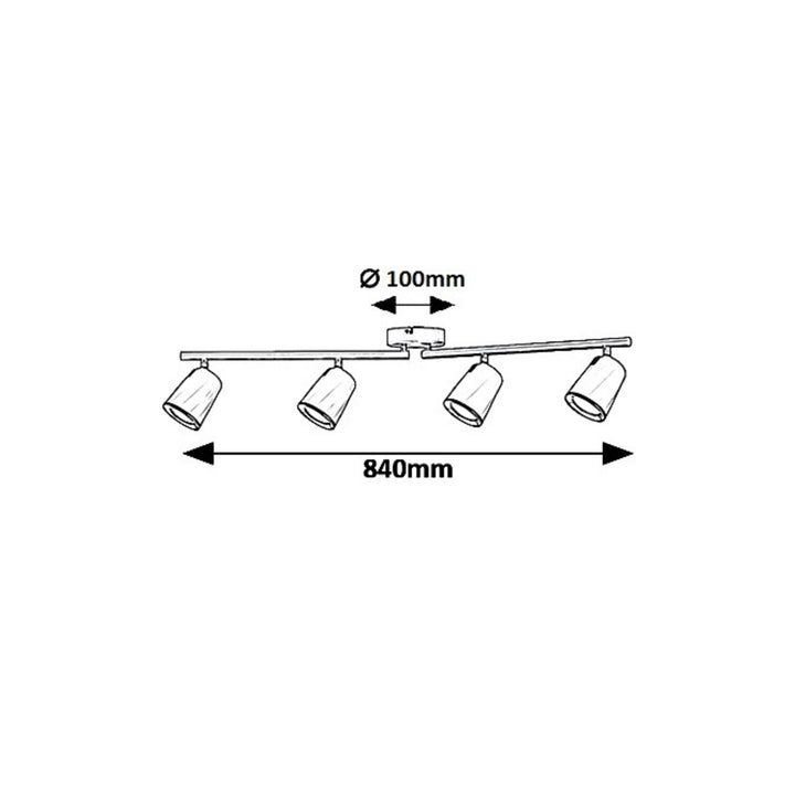 Solange Rabalux spotlamp 4x, LED 24W, wit, modern