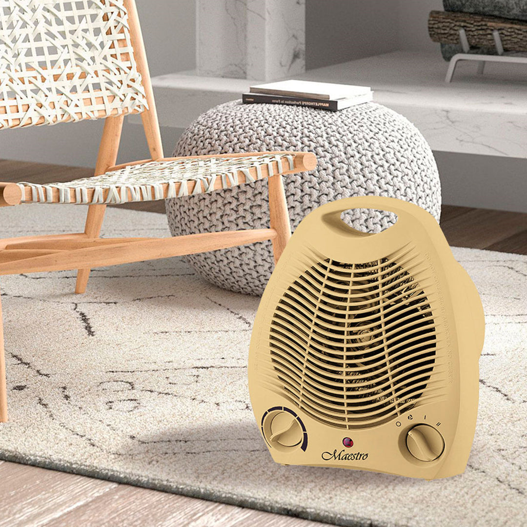 Thermoventilator Elektrische verwarming 2000W Beige Het heeft twee bedrijfsmodi: ventilatormodus