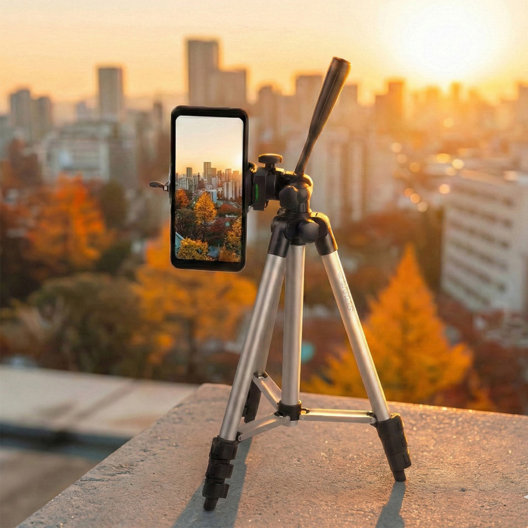 Maclean universeel 1/4" statief, voor camera's, camcorders, smartphones, ringlampen max. 1050 mm, max. 2 kg, MC-164