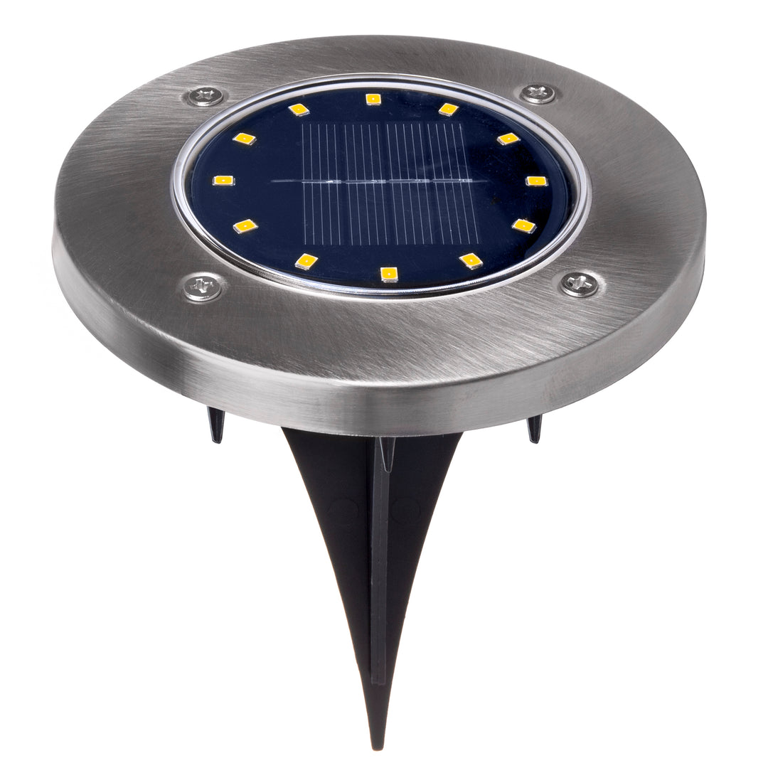 Maclean IP44 projecteur solaire de jardin, 12 LED SMD, 4000K, Ni-MH 600 mAh, 0.7W, MCE318