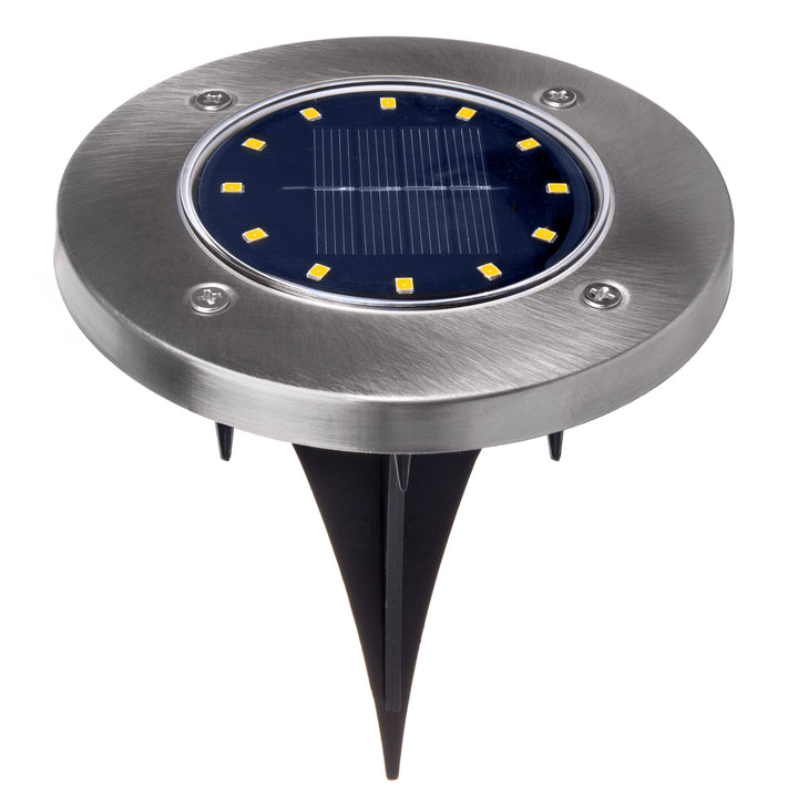 Maclean IP44 solar tuinspot, 12 SMD LED's, 4000K, Ni-MH 600 mAh, 0,7W, MCE318