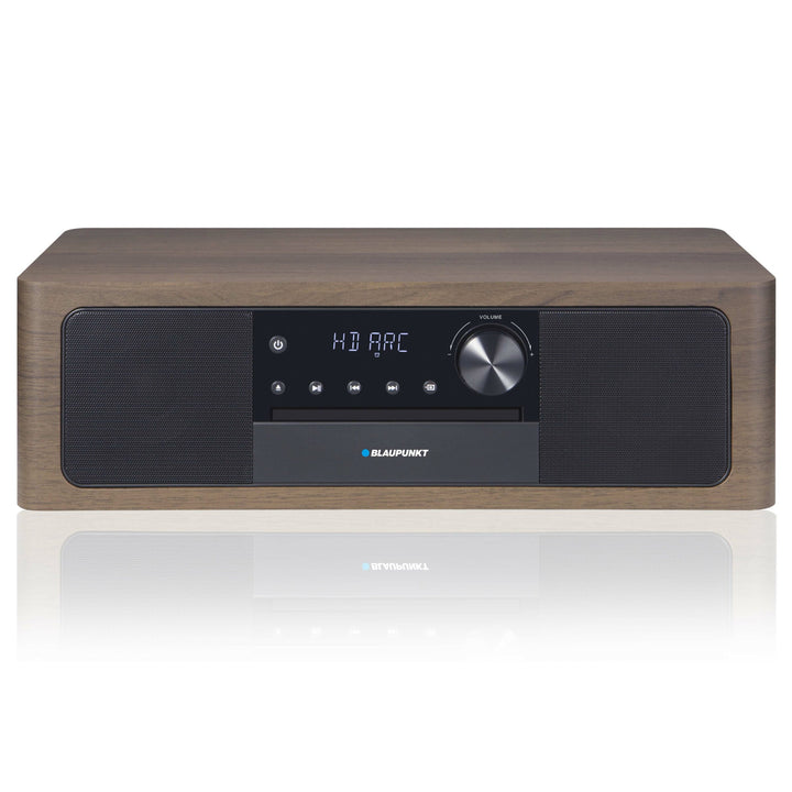 Blaupunkt MS22BT Microsystème avec Bluetooth HDMI ARC 50 W RMS (2 x 25 W) Radio FM Lecteur CD Indicateur LED AUX Télécommande Boîtier en bois