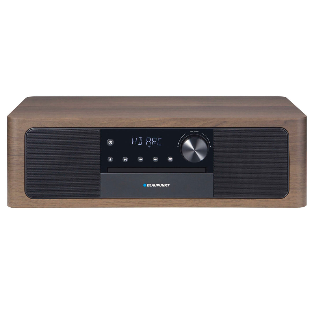 Blaupunkt MS22BT Microsystème avec Bluetooth HDMI ARC 50 W RMS (2 x 25 W) Radio FM Lecteur CD Indicateur LED AUX Télécommande Boîtier en bois