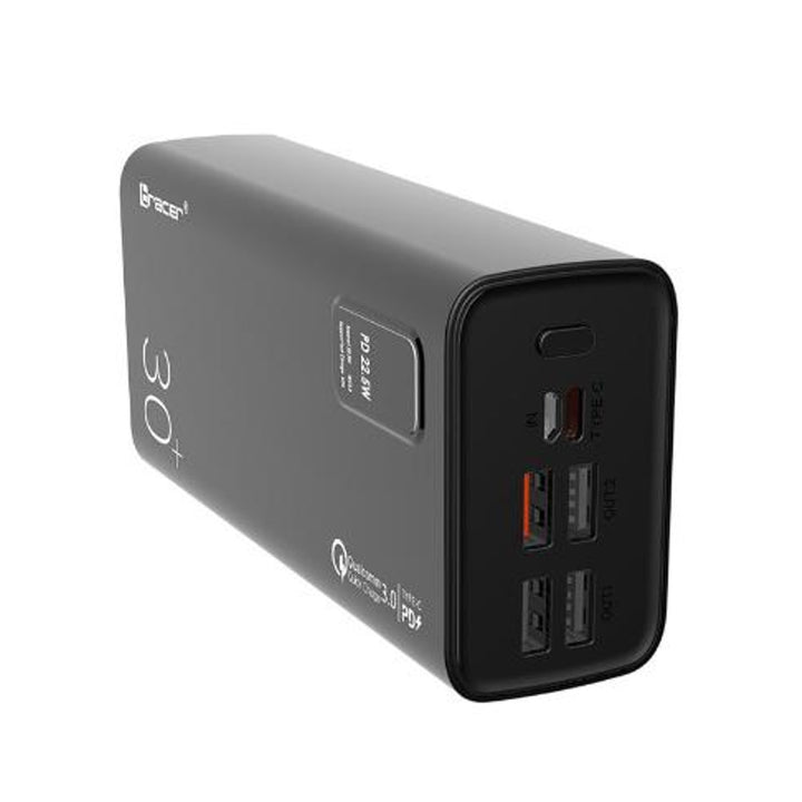 Tracer Modi Powerbank met snellaadfunctie Externe batterij 3000mAh USB-C 4 x USB 2.0 Quick Charge QC3.0 Fast Charge Stroomvoorziening PD 22,5W + SPC