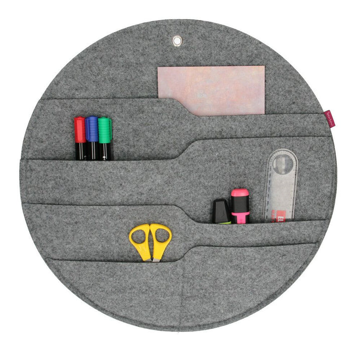Reuzenrad wandorganizer met vakken grijs XL - 45 cm