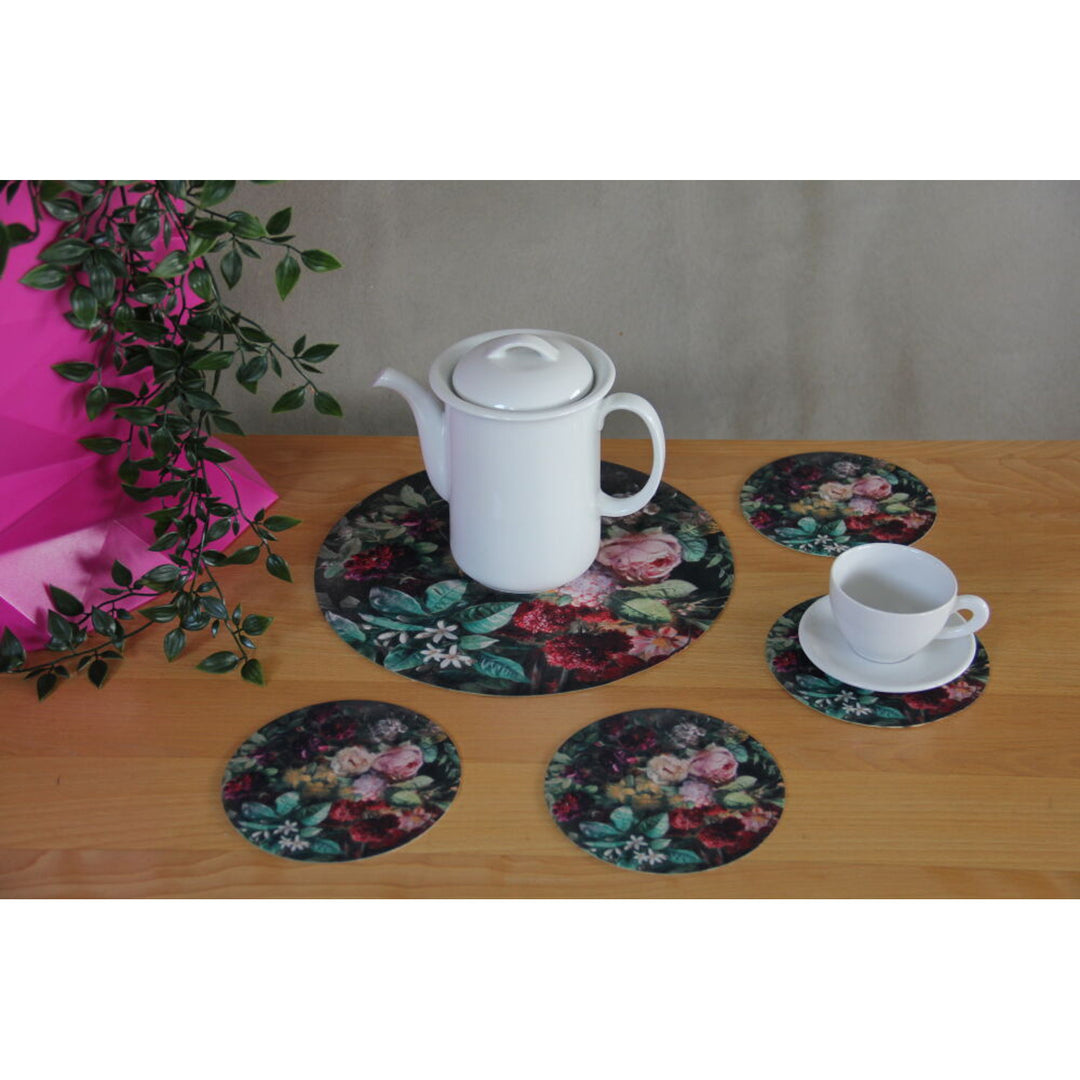 Set ronde vilten placemats 1 + 4 - BUNCH