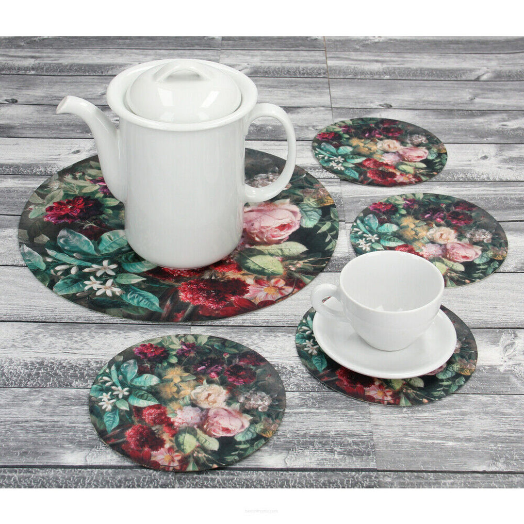 Set ronde vilten placemats 1 + 4 - BUNCH