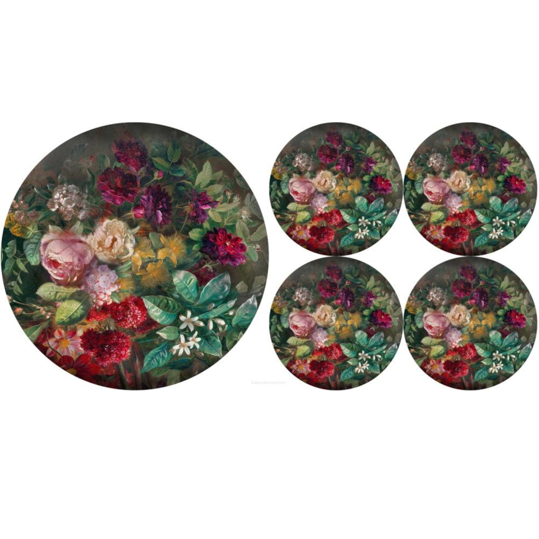 Set ronde vilten placemats 1 + 4 - BUNCH