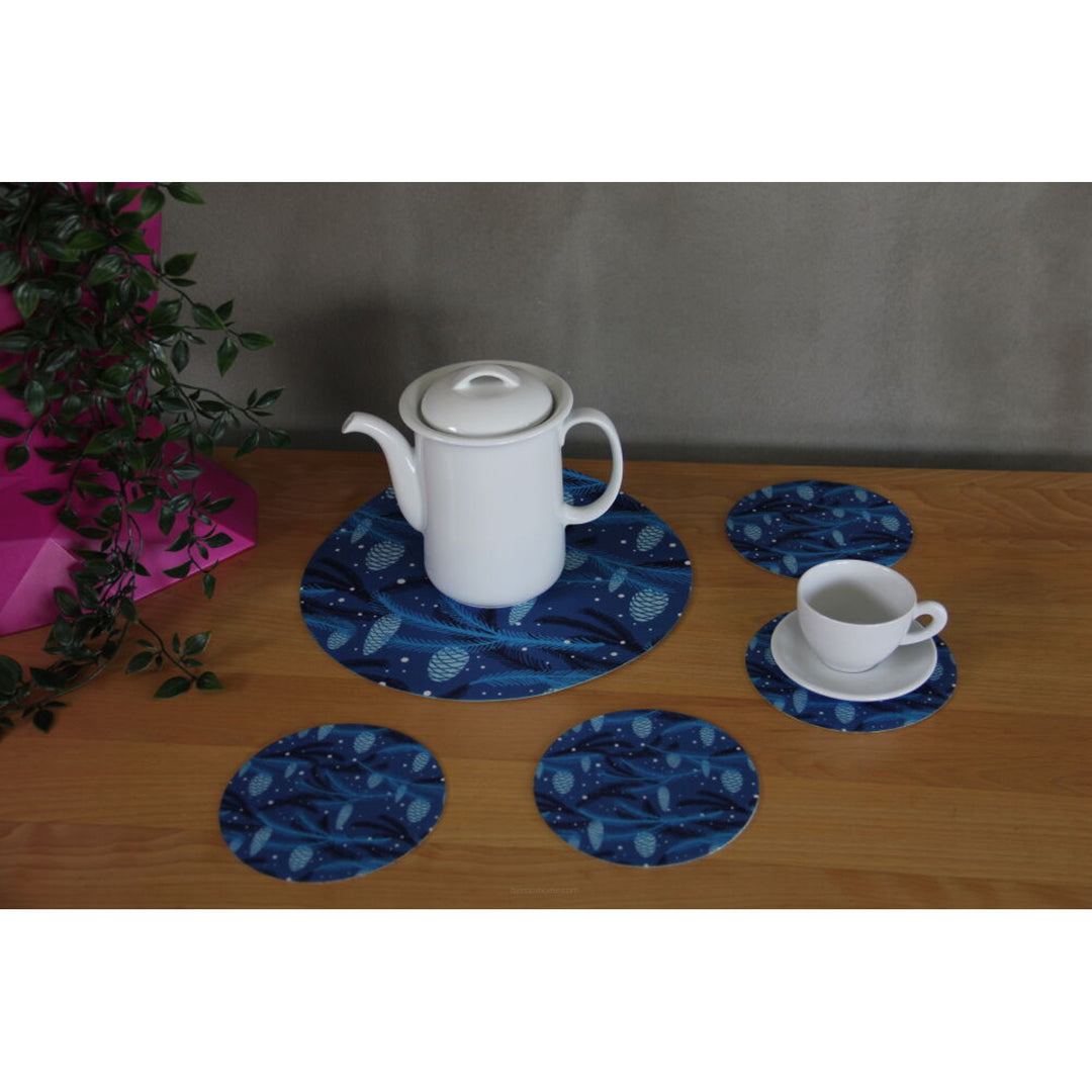 Ronde vilten placemats set 1 + 4 - CONE