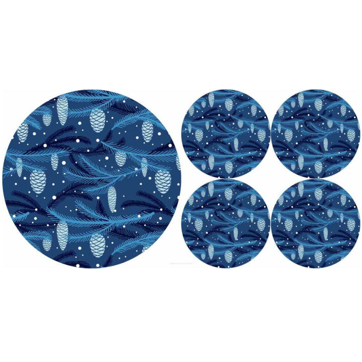 Ronde vilten placemats set 1 + 4 - CONE