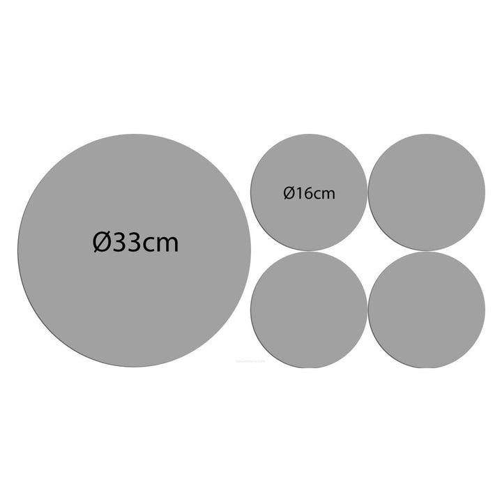 Set ronde vilten placemats 1 + 4 - JUNIPER