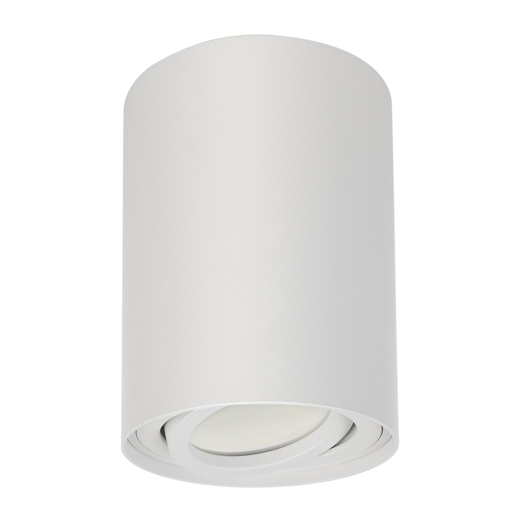 Maclean Plafond Rond Blanc MCE422 + Ampoule LED GU10 5W 4000K