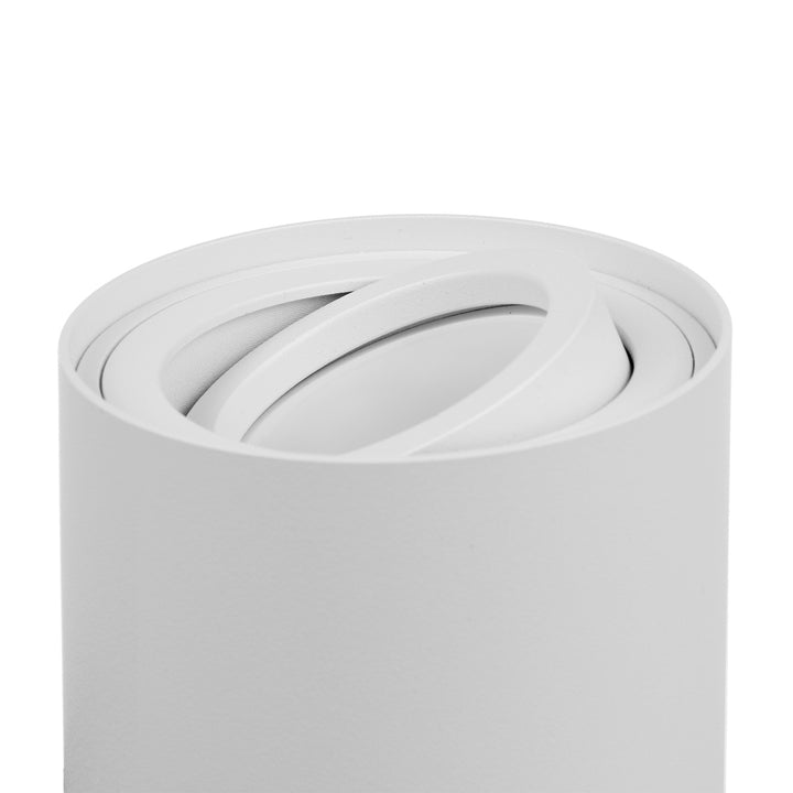 Maclean Plafond Rond Blanc MCE422 + Ampoule LED GU10 5W 4000K