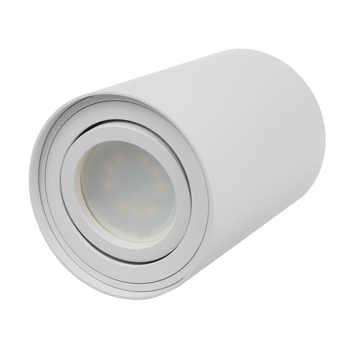 Maclean Plafond Rond Blanc MCE422 + Ampoule LED GU10 5W 4000K