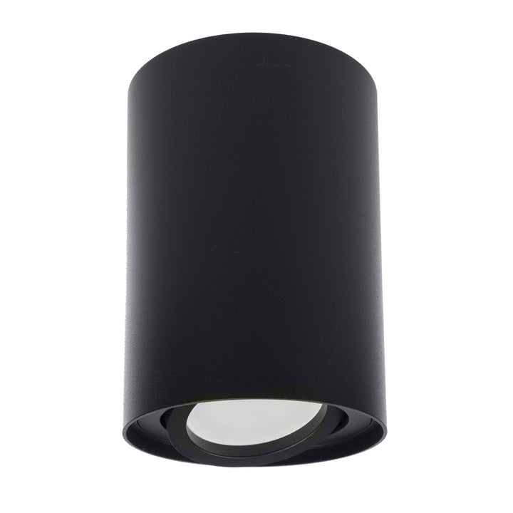 Maclean Round Plafond Noir MCE422 B + Ampoule LED GU10 5W 4000K