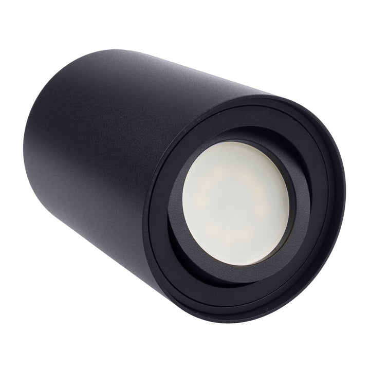 Maclean Round Plafond Noir MCE422 B + Ampoule LED GU10 5W 4000K