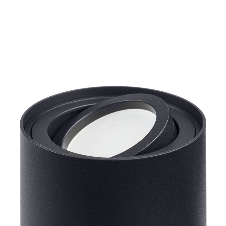 Maclean Round Plafond Noir MCE422 B + Ampoule LED GU10 5W 4000K