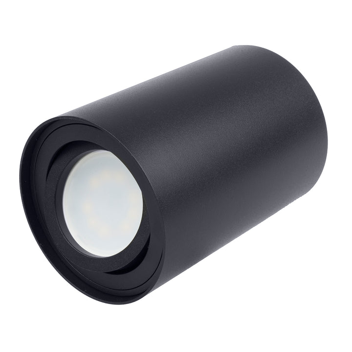 Maclean Round Plafond Noir MCE422 B + Ampoule LED GU10 5W 4000K