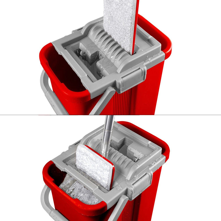 Seau à franges plat automatique + 3 inserts en microfibre