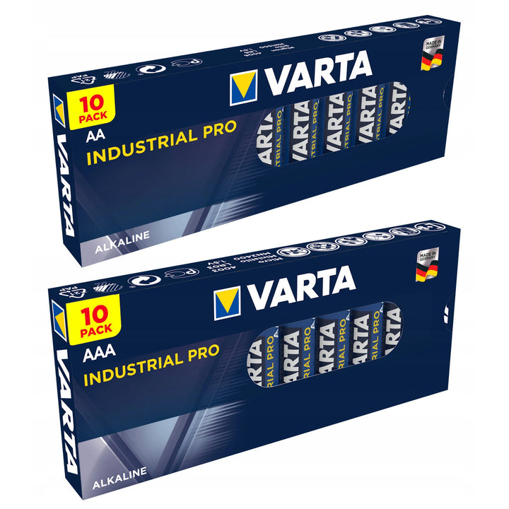 Jeu de piles alcalines Varta Industrial AA AAA 20 pcs.