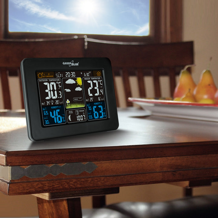 Station météo GreenBlue GB523 + batterie + alimentation électrique