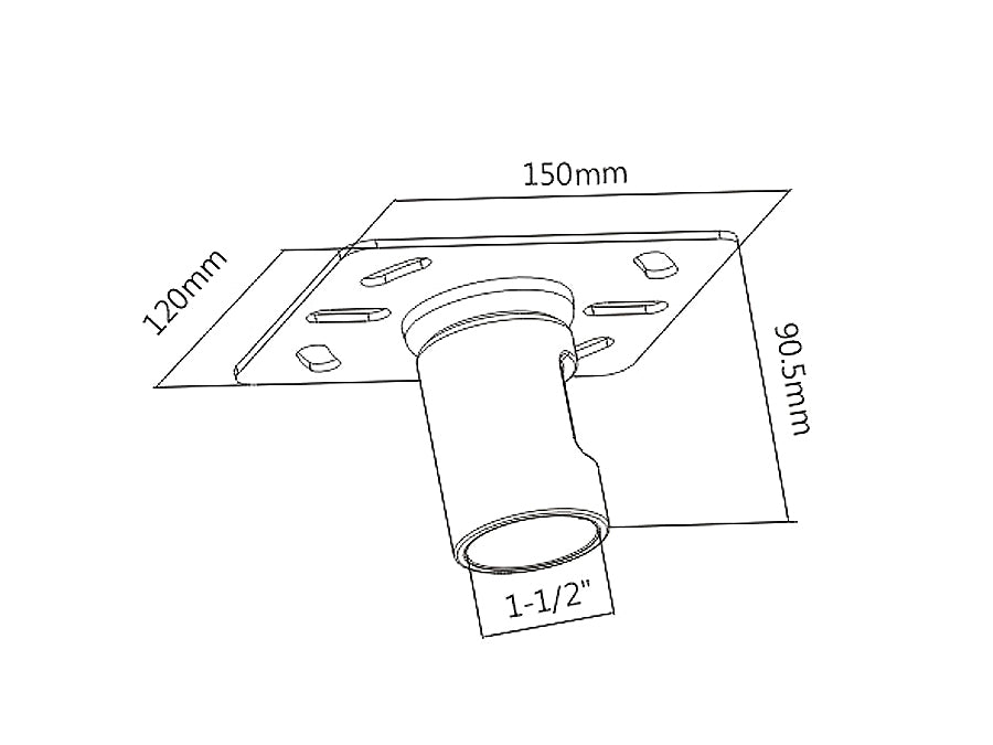 Support plafond pour deux téléviseurs MC-702 avec MC-706 et MC-707