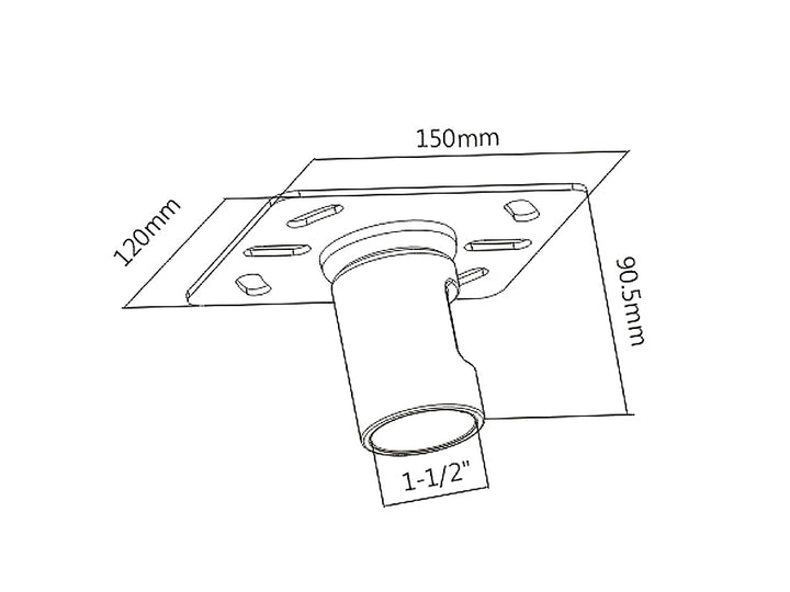 MC-702 Dubbele TV-plafondbeugel met MC-706 en MC-707