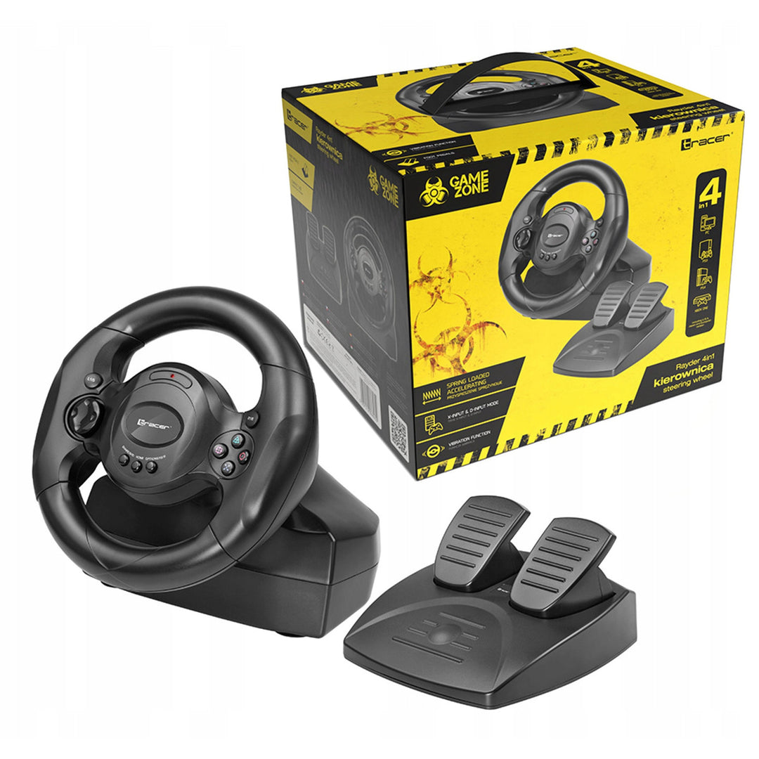 Tracer Rayder 4in1 gaming racestuur en pedalen + USB-kabel - microUSB type B Maclean 1 m
