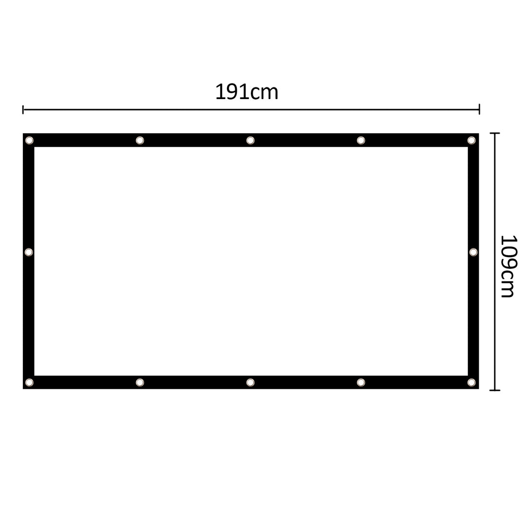 Écran de projection Maclean, 84", 177x99cm, bordure 25mm 16:9, crochets de tension, MC-980