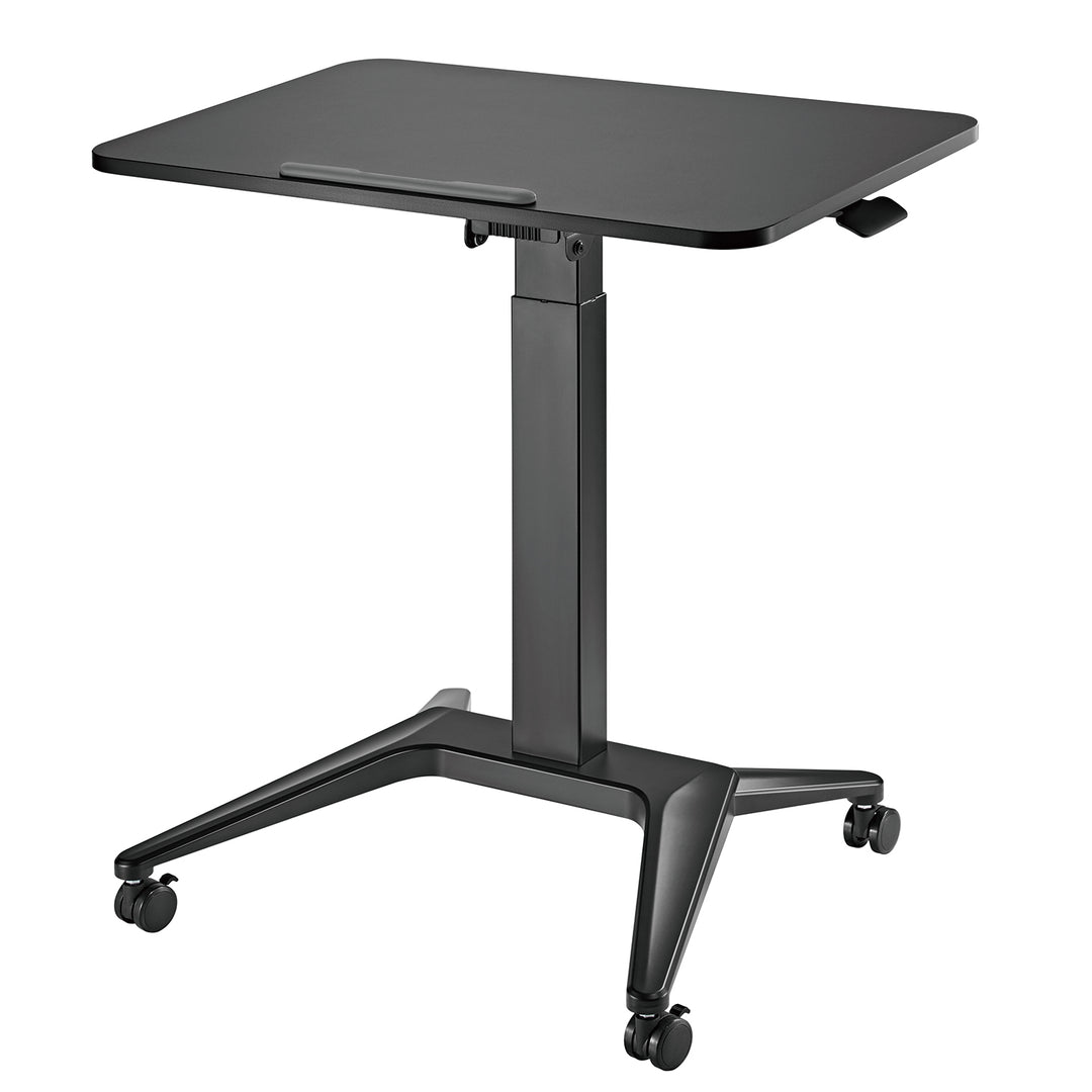 Maclean MC-453B mobiel laptopbureau, zwart, pneumatische hoogteverstelling, 80x52cm, 8kg max, 109cm h, MC-453B