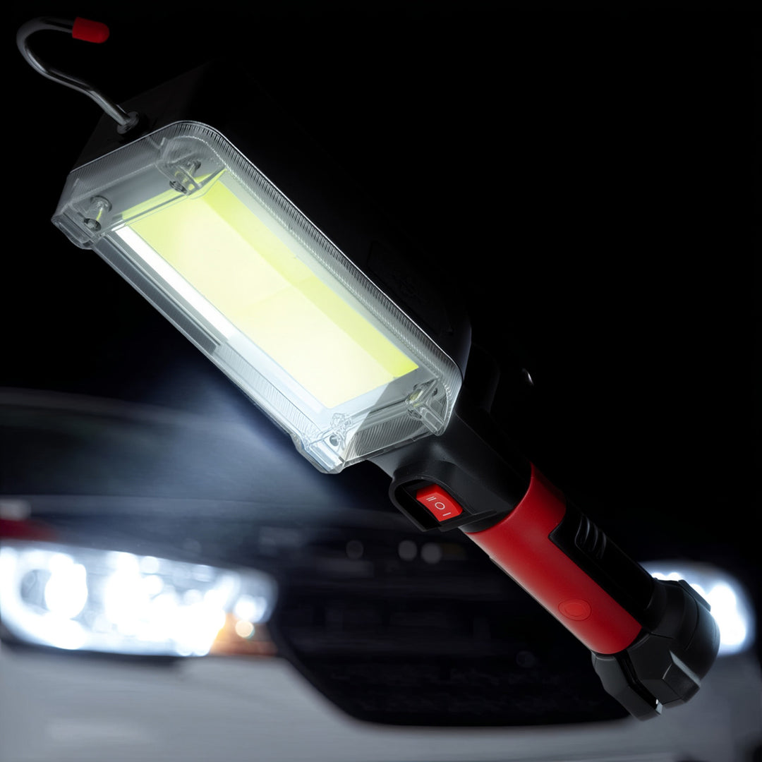 Lampe d'atelier magnétique COB Maclean, 2x1200mAh, 700lm, USB Type-C/Micro USB, MCE307