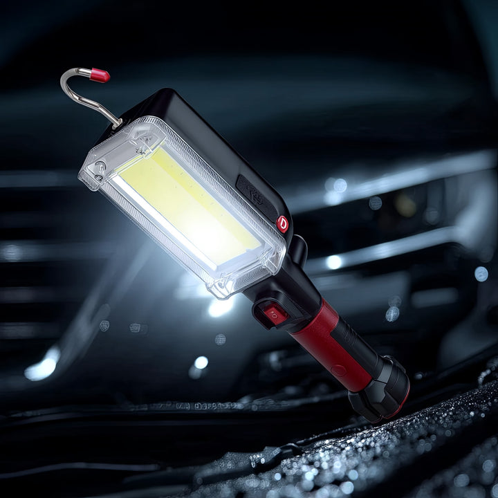 Lampe d'atelier magnétique COB Maclean, 2x1200mAh, 700lm, USB Type-C/Micro USB, MCE307