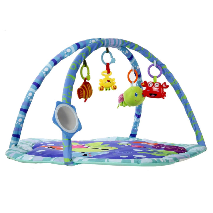 Sofr Safe Baby Kids Toy Turtle Fish Crab Mirror Educatieve pluche mat