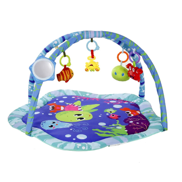 Sofr Safe Baby Kids Toy Turtle Fish Crab Mirror Educatieve pluche mat