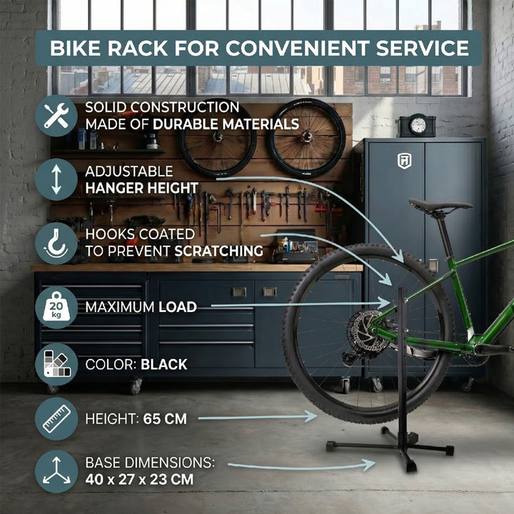 Maclean MC-434 Servicehandgreep voor stalen fiets max. belasting 20 kg geschikt voor MTB-fietsen met wielen tot 27,5"