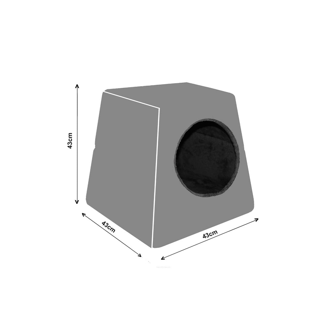Alba hondenkennel hondenstandaard hondenopvang 2-in-1 universele kennel voor hond/kat maat M 43x43 cm