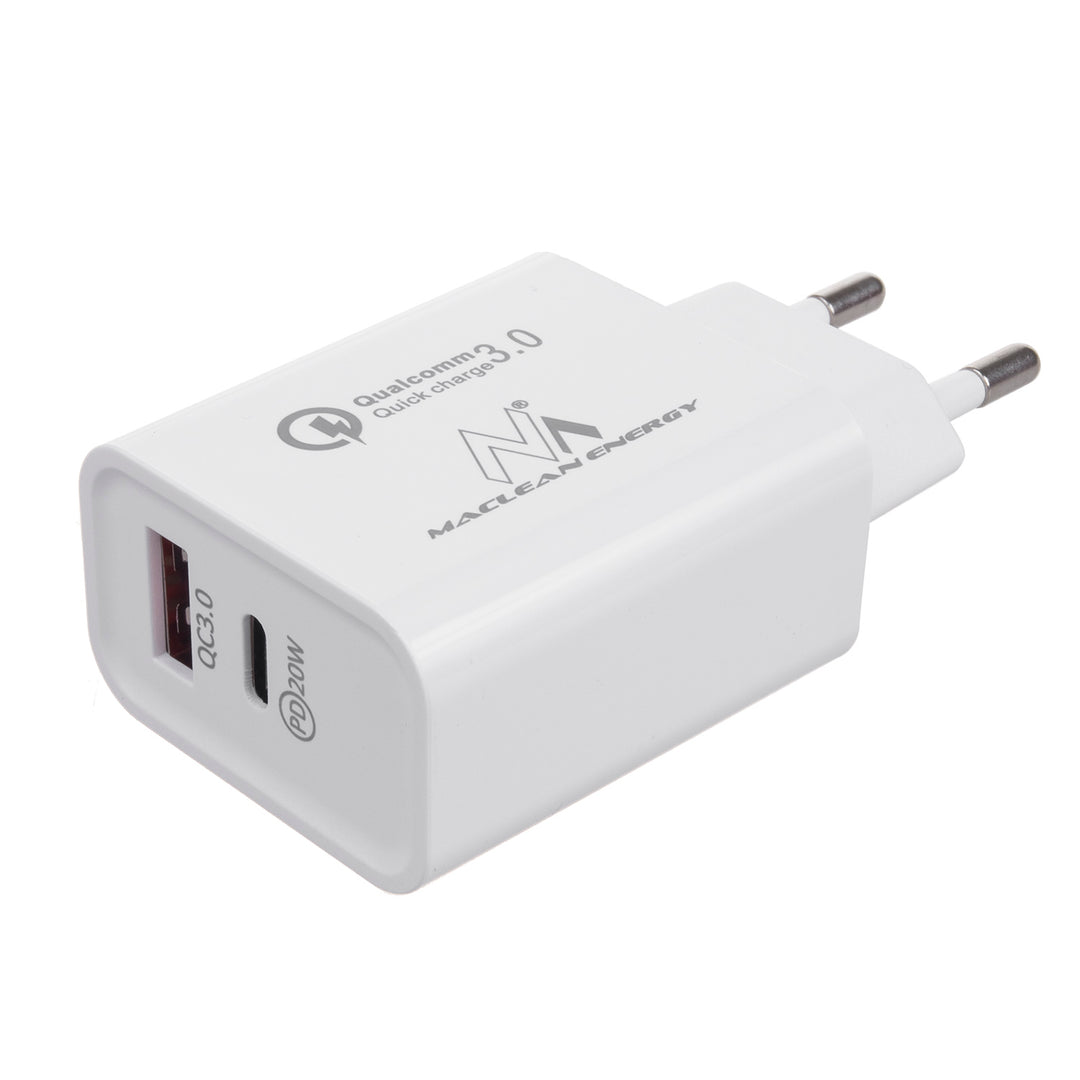 Chargeur secteur 20W Quick Charge Power Delivery USB Type-C et câble de 1m