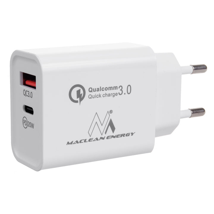 Chargeur secteur 20W Quick Charge Power Delivery USB Type-C et câble de 1m