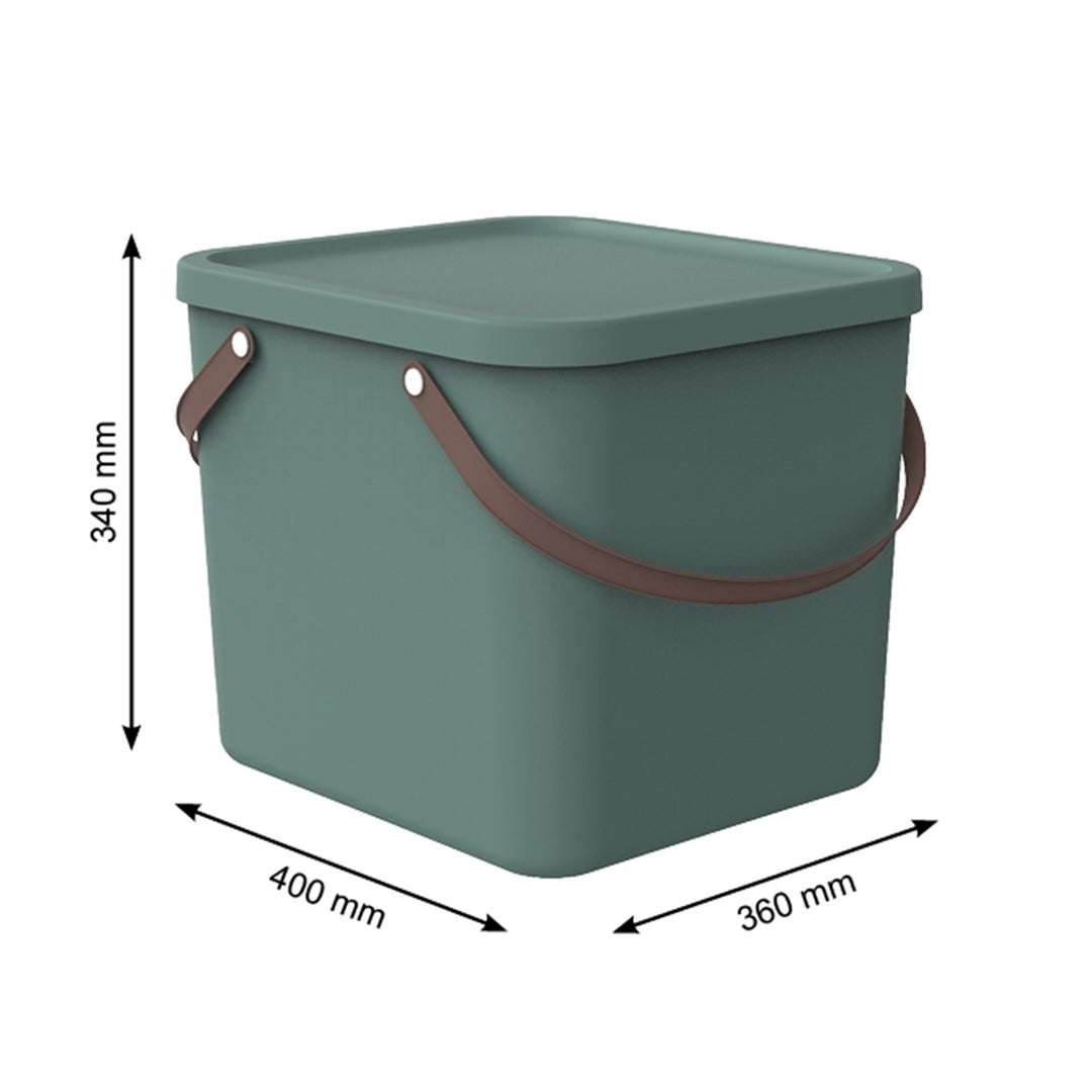 Bac de tri Rotho Albula 40L conteneur de stockage vert foncé